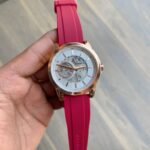 Armani Exchange Skeleton Rose Gold White Dial