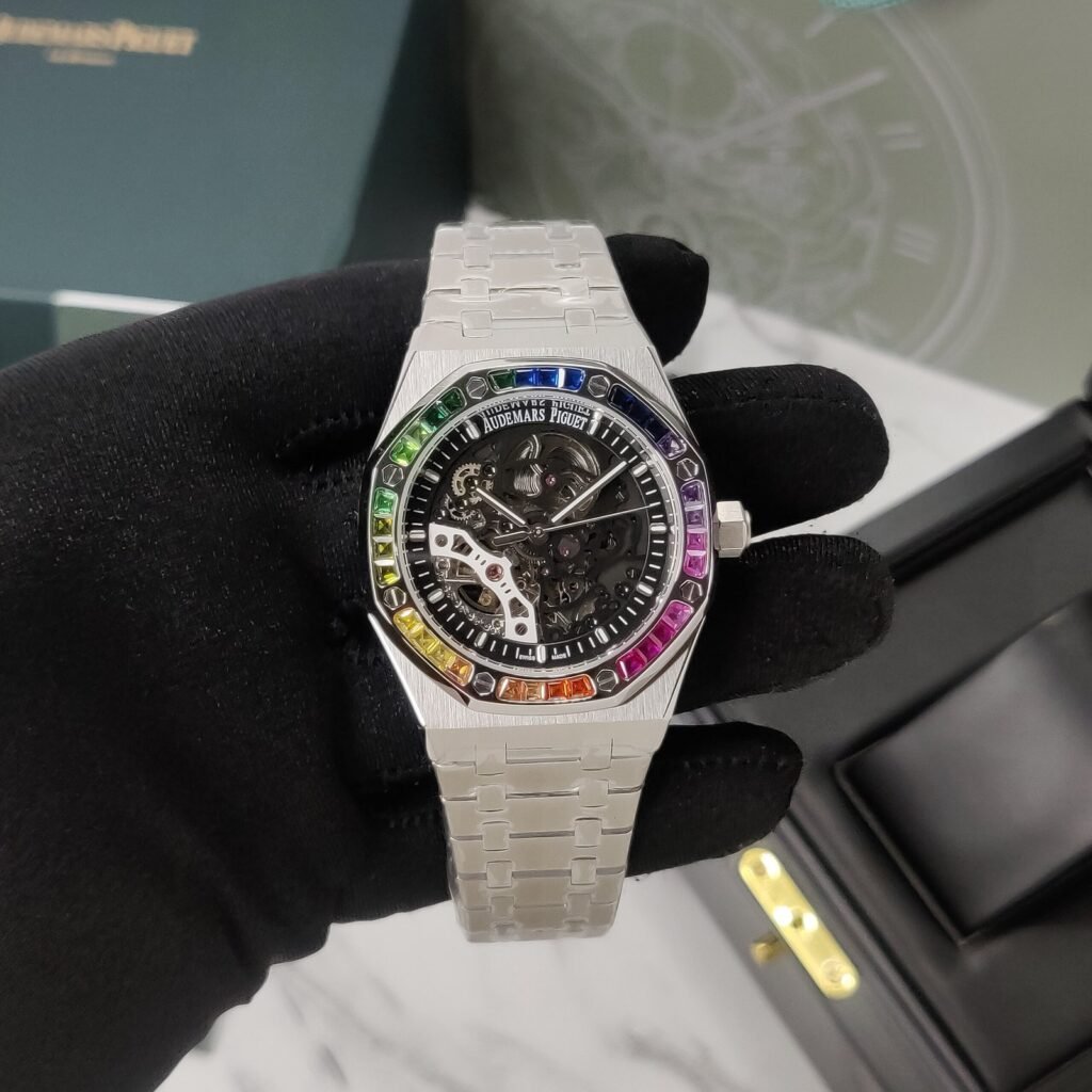 Audemars Piguet Double Balance Open-Worked Rainbow Bezel