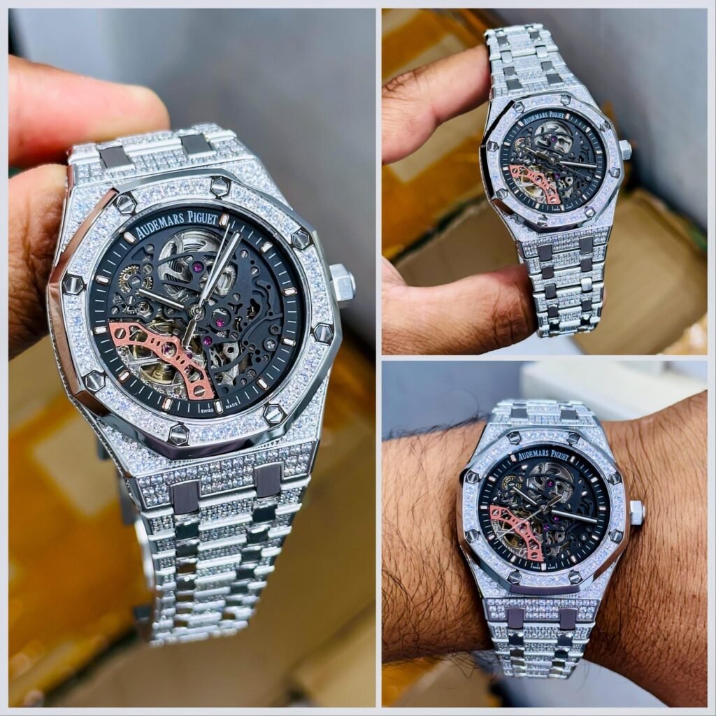 Audemars Piguet Double Balance Open Worked Silver Diamond
