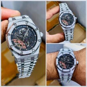 Audemars Piguet Double Balance Open Worked Silver Diamond