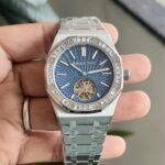 Audemars Piguet Flying Tourbillon Diamond Bezel Blue Dial