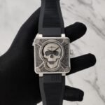 Bell & Ross Burning Skull Grey Broad Square