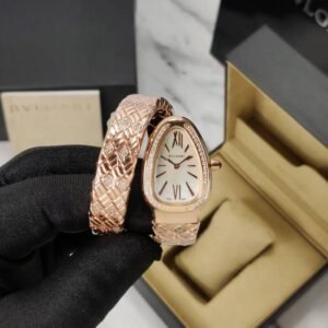 Bvlgari Serpenti Spiga Rose Gold White Dial 35mm