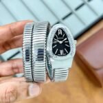 Bvlgari Serpenti Tubogas Silver Black Dial