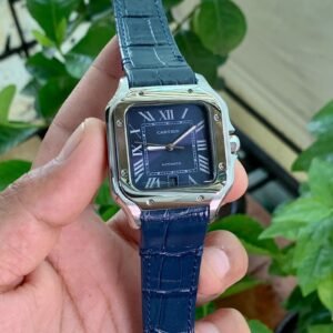Cartier Dumont Silver Blue Watch