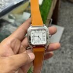 Cartier Santos De Cartier Automatic Orange Leather