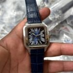 Cartier Santos De Cartier Wssa0063 Blue Silver
