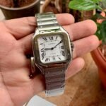 Cartier Santos De Full Silver Watch