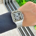 Cartier Santos De Skeleton White Dial