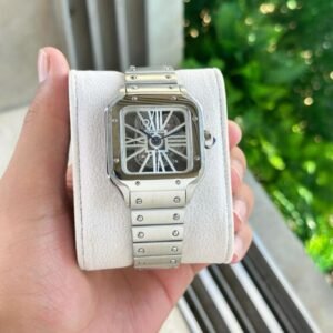 Cartier Santos De Skeleton White Dial