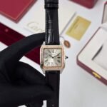 Cartier Santos Dumont Wgsa0011 Rose Gold Bezel White Dial