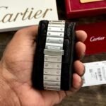 Cartier Santos Silver Black Dial