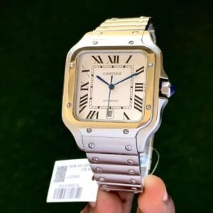 Cartier Santos Silver White Dial Watch