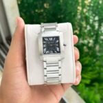 Cartier Tank Francaise Silver Black Dial