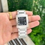 Cartier Tank Francaise Silver Black Dial