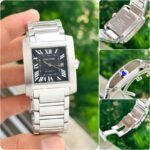 Cartier Tank Francaise Silver Black Dial