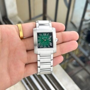 Cartier Tank Francaise Silver Green Dial