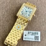 Cartier Tank Golden White Dial Semi Eta