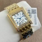 Cartier Tank Golden White Dial Semi Eta