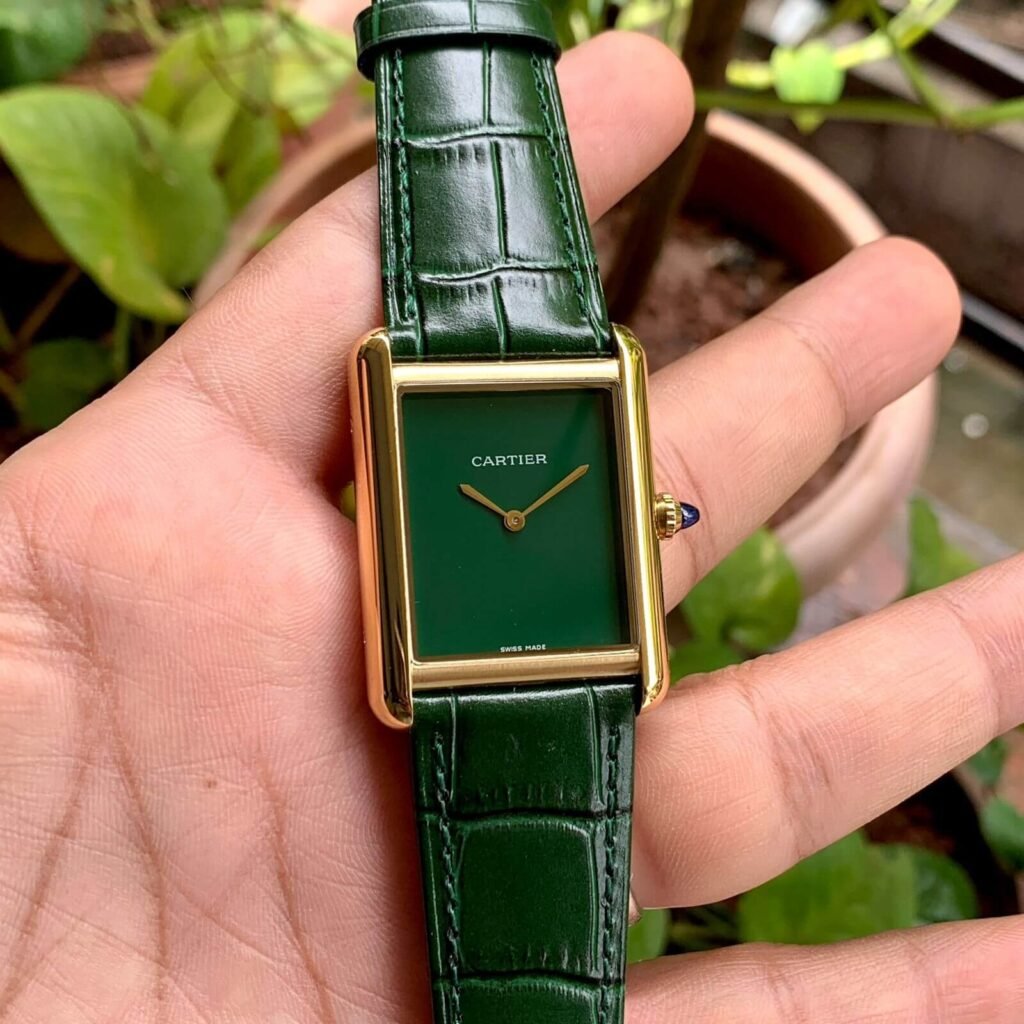 Cartier Tank Must Large Green-Gold Unisex