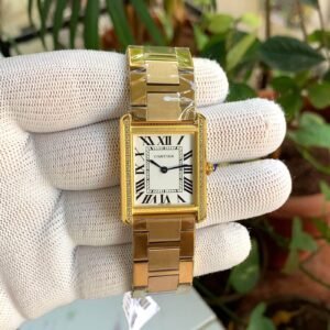 Cartier Tank Solo Gold 28Mm Diamond Quartz