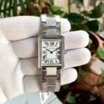Cartier Tank Solo Silver 28Mm Diamond Quartz
