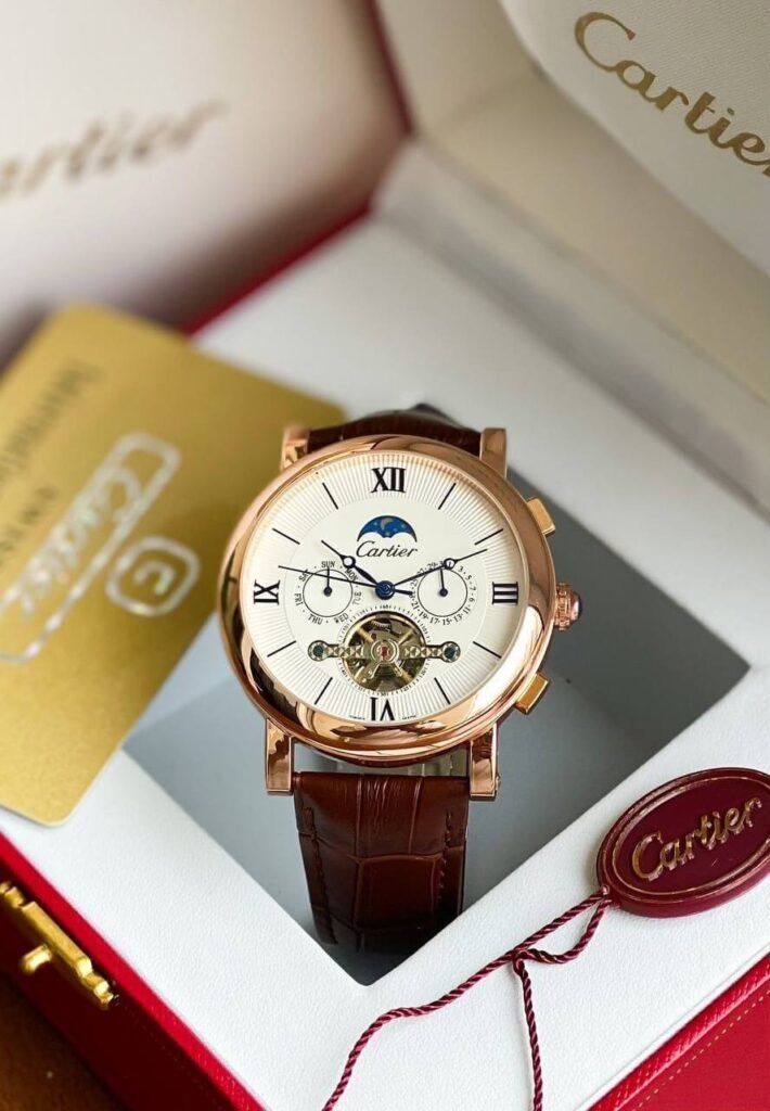Cartier Tourbillon Sun Moon White Dial