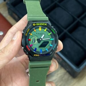 Casio G-Shock GA2100 Green Rainbow Dial