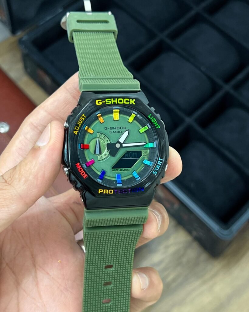 Casio G-Shock GA2100 Green Rainbow Dial