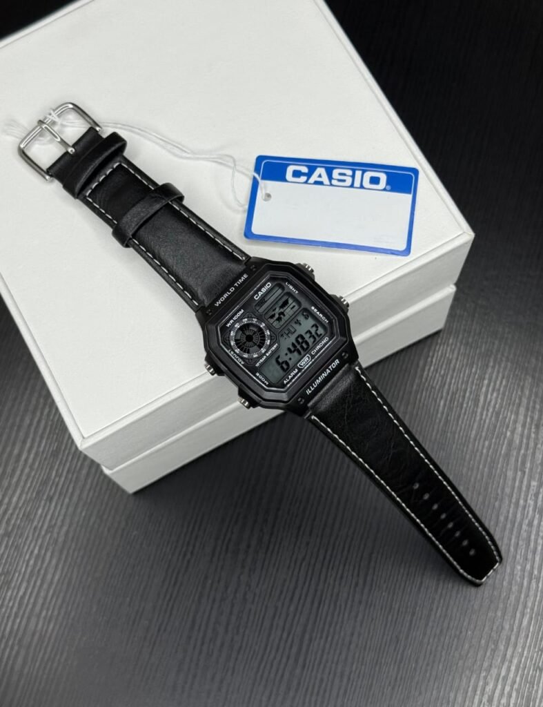 Casio Illuminator Full Black Square Dial