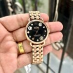 Coach Delancey Rose Gold Black Dial 36mm