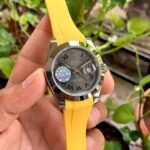 DateJust Automatic Watch With Yellow Strap