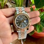 DateJust Rose Gold Bezel Jubilee Chain Semi ETA
