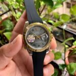 Datejust Wimbledon Dial Black Strap Automatic