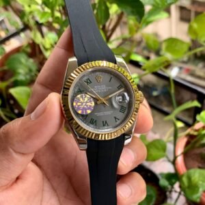 Datejust Wimbledon Dial Black Strap Automatic