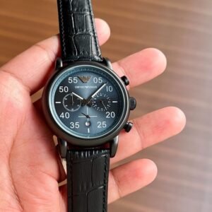 Emporio Armani Black Leather Strap