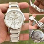 Emporio Armani Chronograph Silver White Dial