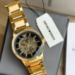 Emporio Armani Gold Skeleton Black