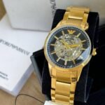 Emporio Armani Gold Skeleton Black