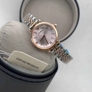 Emporio Armani Ladies Diamond Watch Round Dial Watch