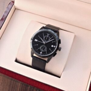 Emporio Armani Leather Black Dial