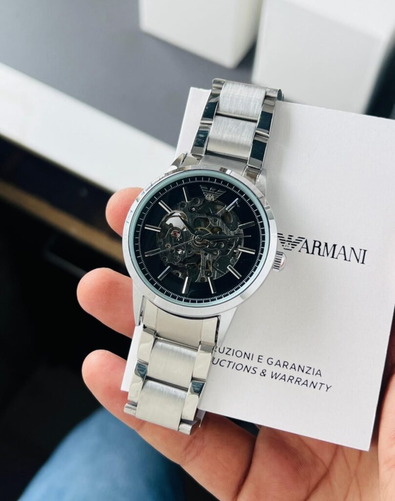 Emporio Armani Meccanico Skeleton Black