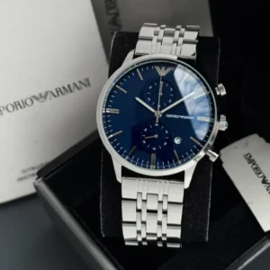 Emporio Armani Silver Blue Dial