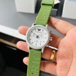 Emporio Armani Sports White Dial Green Strap
