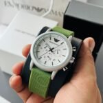 Emporio Armani Sports White Dial Green Strap