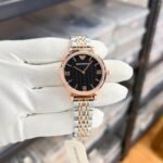 Emporio Armani Two Tone Bracelet 12-Hour Dial