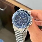 Fossil Classic Blue Bezel Chronograph 45mm