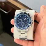 Fossil Classic Blue Bezel Chronograph 45mm