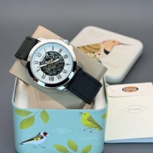 Fossil FSA Skeleton White Dial Watch