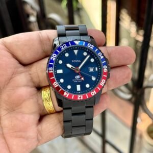 Fossil GMT Pepsi Bezel Diver Blue